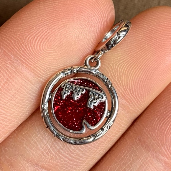 NWOT Stranger Things Glow-in-the-dark Upside Down Dangle Charm Sterling Silver - Picture 9 of 13